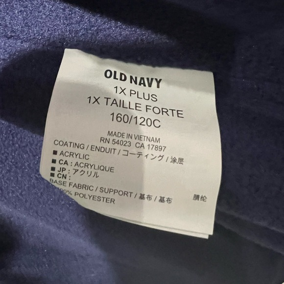 Women’s Old Navy dark blue‎ navy puffy puffer vest plus 1 1X - Picture 5 of 6